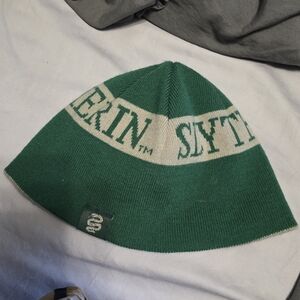 Warner Bros. Green and Gray Striped Beanie